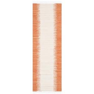 Safavieh Montauk Stripe Rug - 2.3-ft x 7-ft - Cotton - Orange