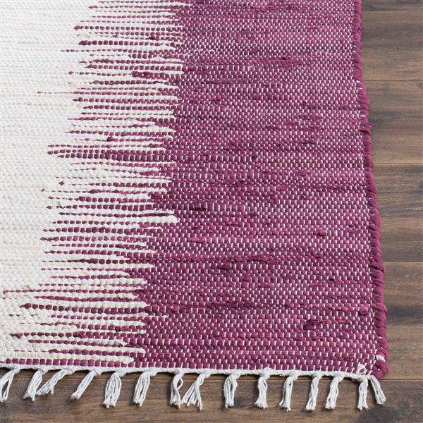 Safavieh Montauk Stripe Rug - 2.3-ft x 6-ft - Cotton - Purple