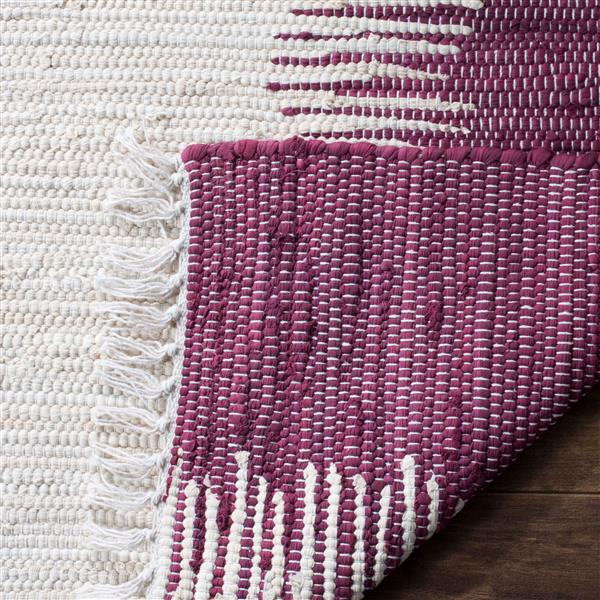 Safavieh Montauk Stripe Rug - 2.3-ft x 6-ft - Cotton - Purple