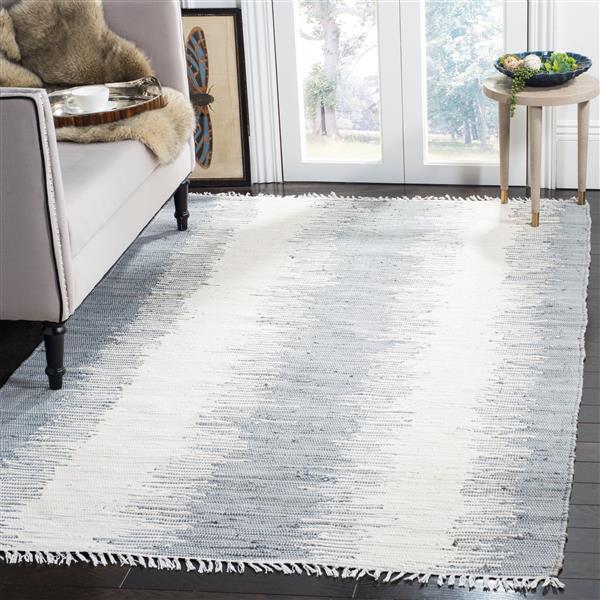 Safavieh Montauk Stripe Rug - 4-ft x 4-ft - Cotton - Gray