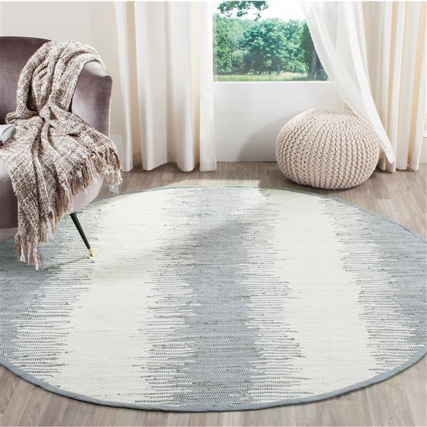 Safavieh Montauk Stripe Rug - 4-ft x 4-ft - Cotton - Gray