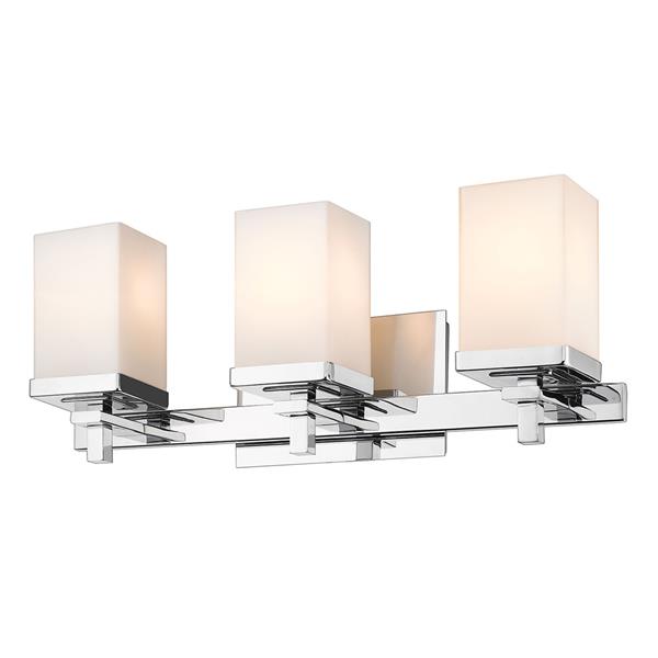 Golden Lighting Maddox 3-Light Bathroom Vanity Light - Chrome