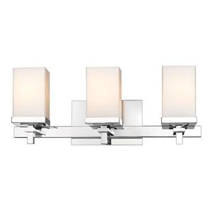 Golden Lighting Maddox 3-Light Bathroom Vanity Light - Chrome