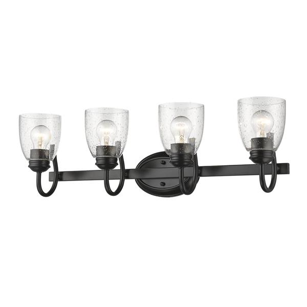 Golden Lighting Parrish 4-Light Bathroom Vanity Light - Black