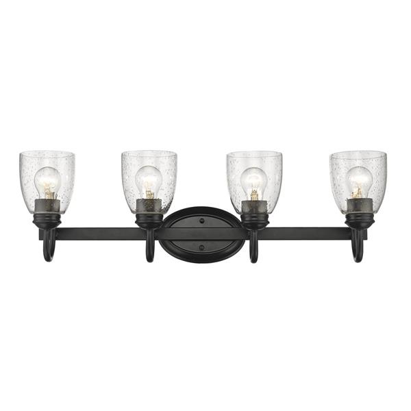 Golden Lighting Parrish 4-Light Bathroom Vanity Light - Black