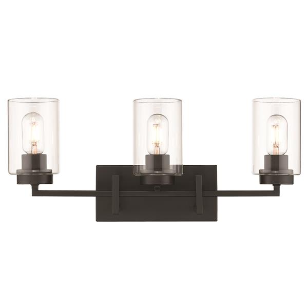 Golden Lighting Tribeca 3-Light Bathroom Vanity Light - Black