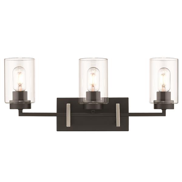 Golden Lighting Tribeca 3-Light Bathroom Vanity Light - Black