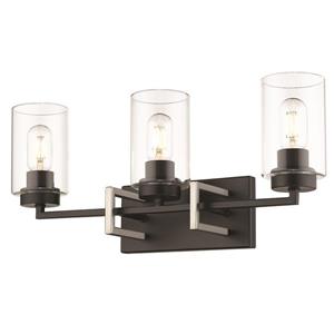 Golden Lighting Tribeca 3-Light Bathroom Vanity Light - Black