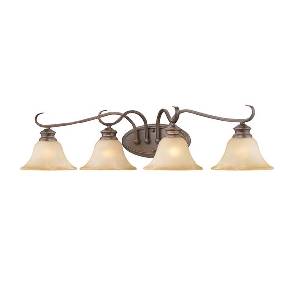 Golden Lighting Lancaster 4-Light Bathroom Vanity Light - Rubbed Bronze