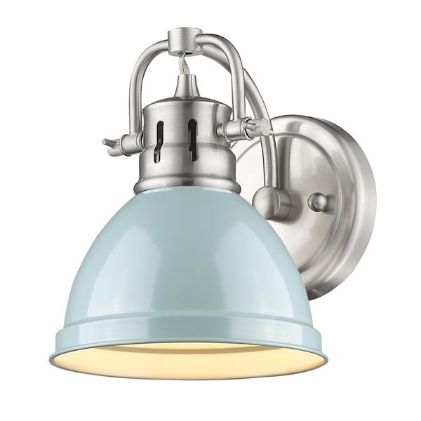 Golden Lighting Duncan 1-Light Bathroom Vanity Light - Pewter