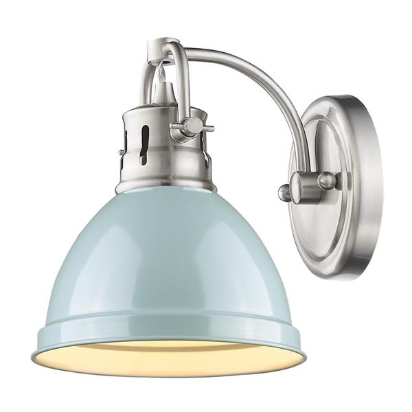 Golden Lighting Duncan 1-Light Bathroom Vanity Light - Pewter