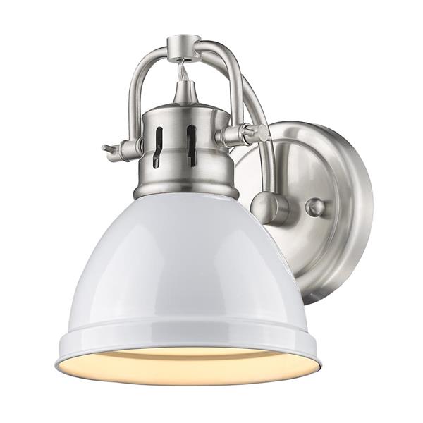 Golden Lighting Duncan 1-Light Bathroom Vanity Light - Pewter