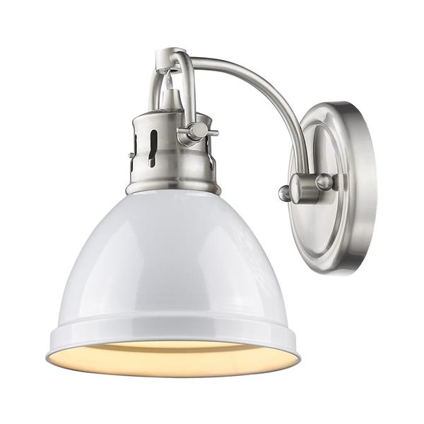 Golden Lighting Duncan 1-Light Bathroom Vanity Light - Pewter