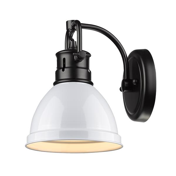 Golden Lighting Duncan 1-Light Bathroom Vanity Light - Black