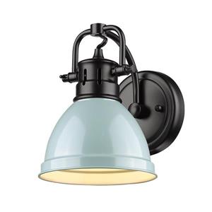 Golden Lighting Duncan 1-Light Bathroom Vanity Light - Black