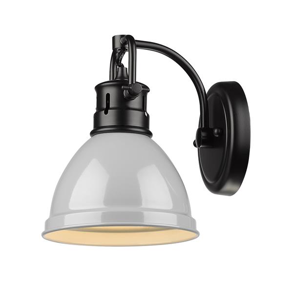 Golden Lighting Duncan 1-Light Bathroom Vanity Light - Black