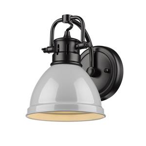 Golden Lighting Duncan 1-Light Bathroom Vanity Light - Black