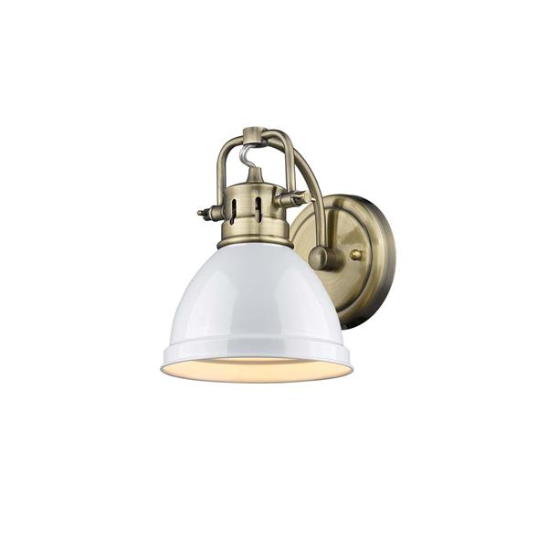 Golden Lighting Duncan 1-Light Bathroom Vanity Light - Aged Brass