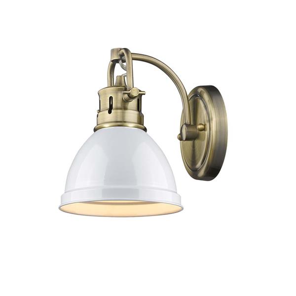 Golden Lighting Duncan 1-Light Bathroom Vanity Light - Aged Brass