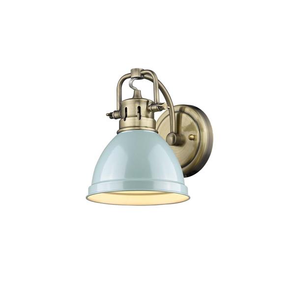 Golden Lighting Duncan 1-Light Bathroom Vanity Light - Aged Brass