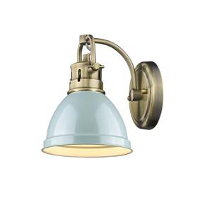 Golden Lighting Duncan 1-Light Bathroom Vanity Light - Aged Brass