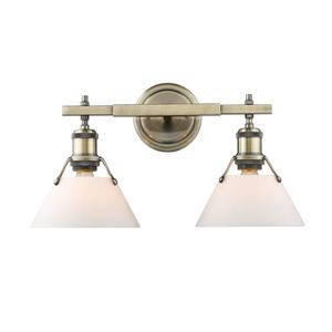 Golden Lighting Orwell AB 2-Light Vanity Light - Aged Brass