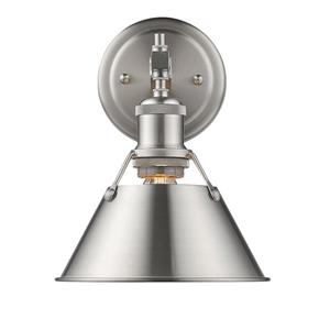 Golden Lighting Orwell PW 1-Light Bathroom Vanity Light - Pewter