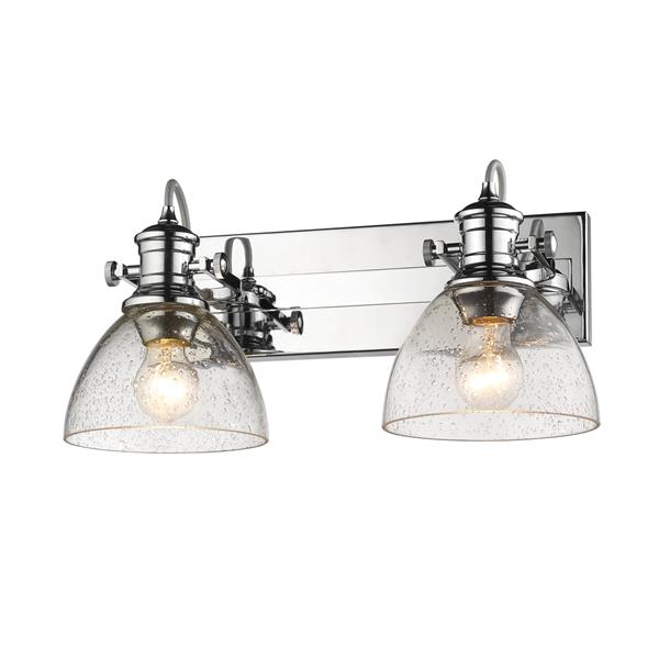 Golden Lighting Hines 2-Light Bathroom Vanity Light  - Chrome