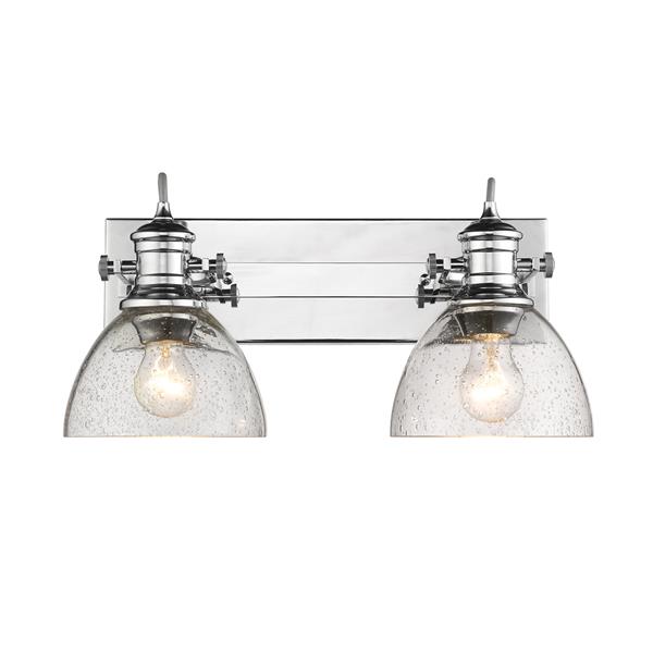 Golden Lighting Hines 2-Light Bathroom Vanity Light  - Chrome