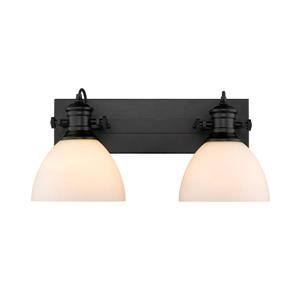 Golden Lighting Hines 2-Light Bathroom Vanity Light - Black