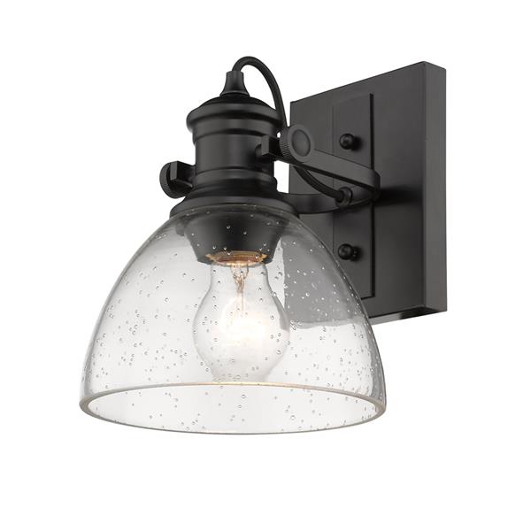 Golden Lighting Hines 1-Light Bathroom Vanity Light - Black