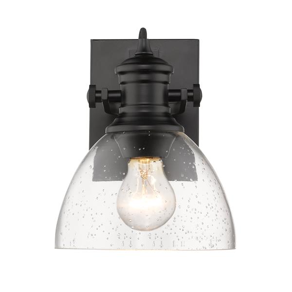 Golden Lighting Hines 1-Light Bathroom Vanity Light - Black