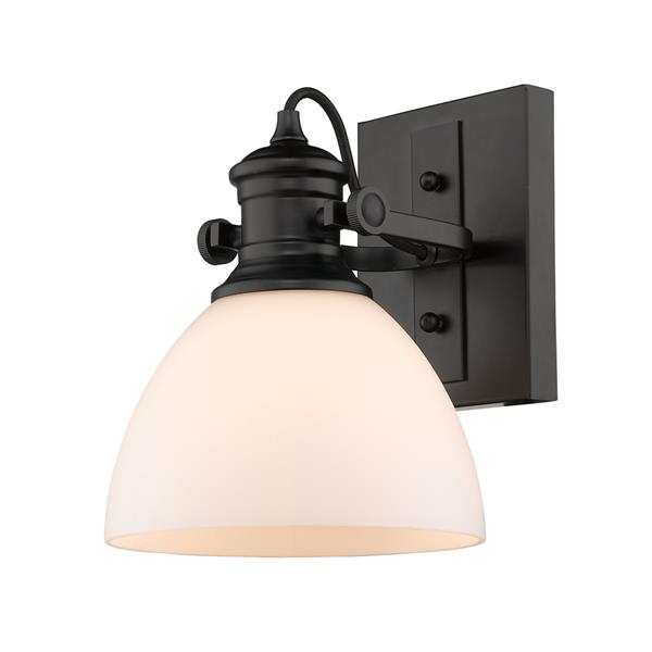 Golden Lighting Hines 1-Light Bathroom Vanity Light - Black