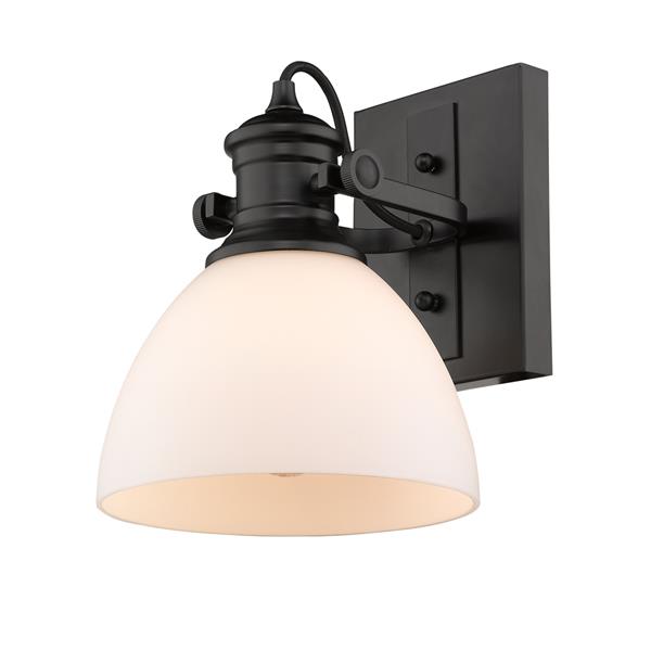 Golden Lighting Hines 1-Light Bathroom Vanity Light - Black