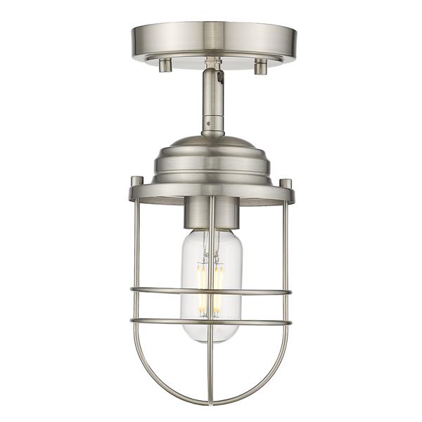 Golden Lighting Seaport Semi-Flush Light - Silver