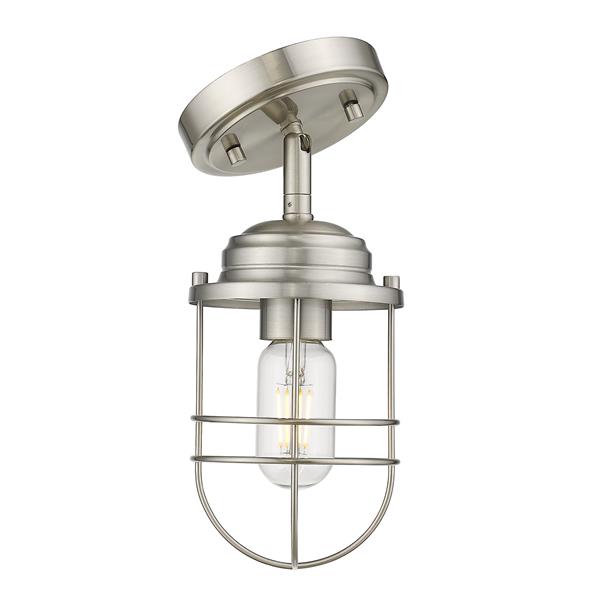 Golden Lighting Seaport Semi-Flush Light - Silver