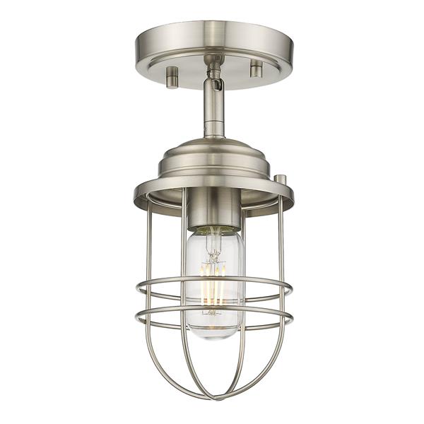 Golden Lighting Seaport Semi-Flush Light - Silver