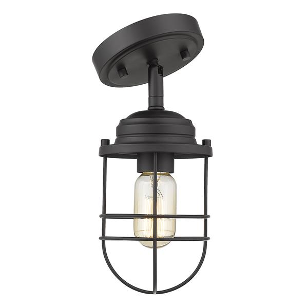 Golden Lighting Seaport Semi-Flush Light - Black