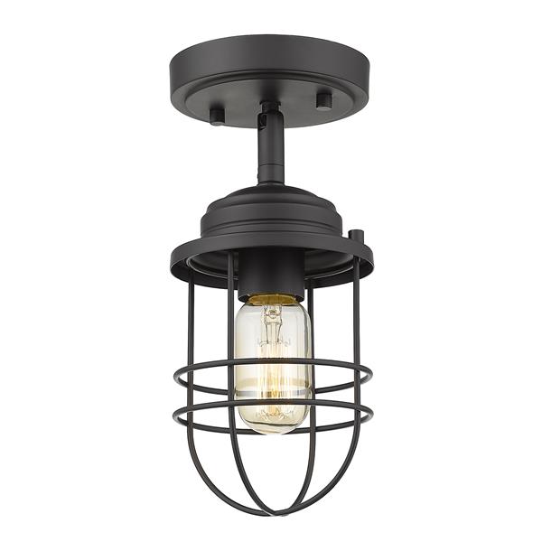 Golden Lighting Seaport Semi-Flush Light - Black