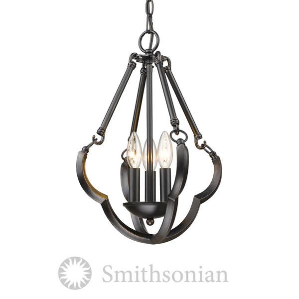 Golden Lighting Smithsonian Semi Flush Convertible Light - Bronze