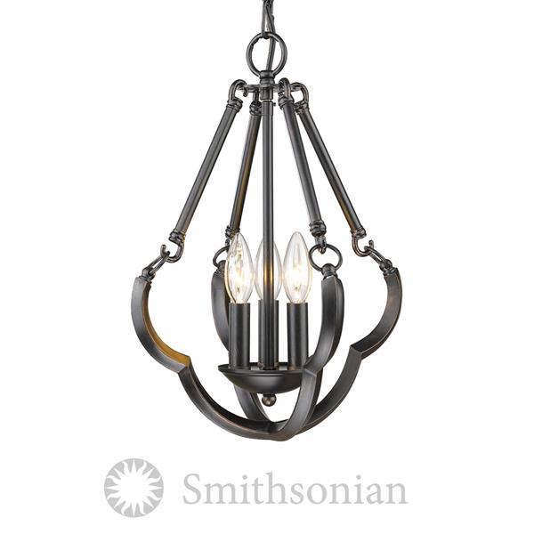 Golden Lighting Smithsonian Semi Flush Convertible Light - Bronze