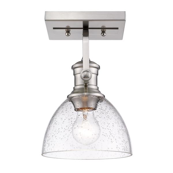 Golden Lighting Hines 2-Light Semi-Flush Light - Pewter