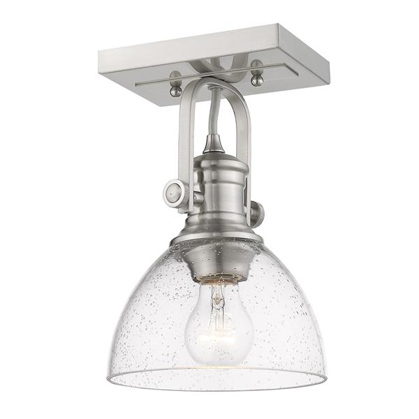 Golden Lighting Hines 2-Light Semi-Flush Light - Pewter