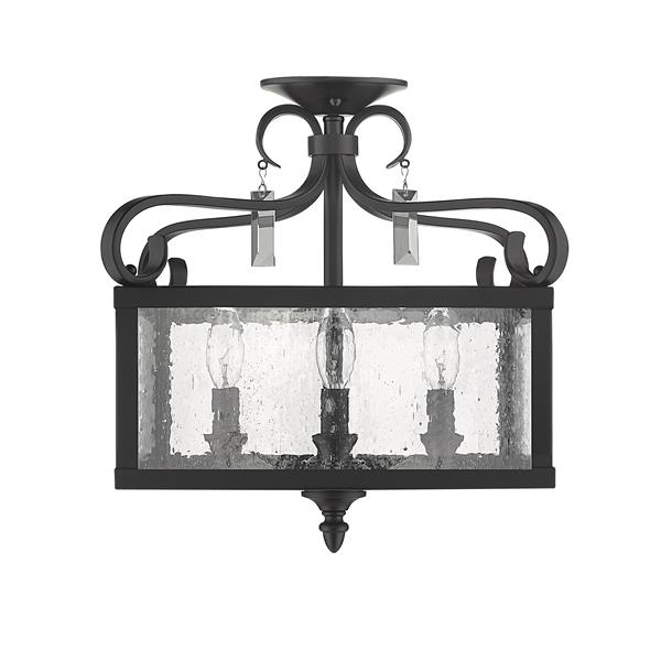 Golden Lighting Valencia Semi-Flush Convertible Light - Black