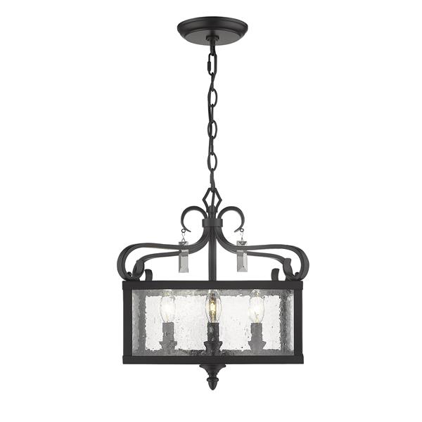 Golden Lighting Valencia Semi-Flush Convertible Light - Black