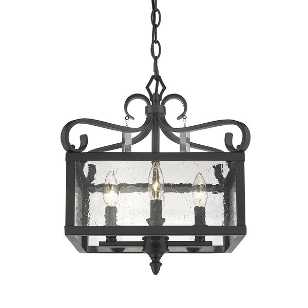 Golden Lighting Valencia Semi-Flush Convertible Light - Black