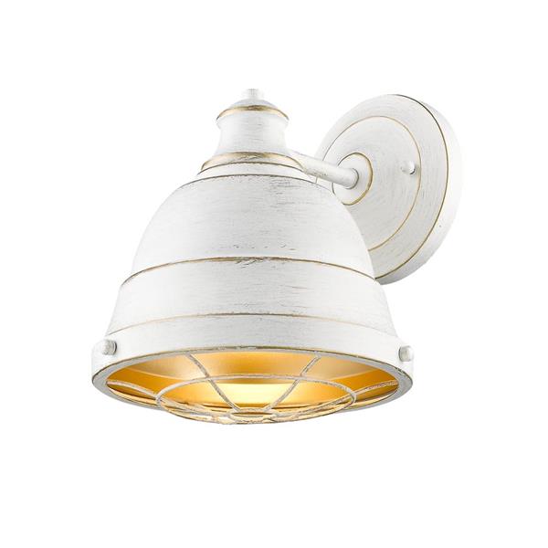 Golden Lighting Bartlett 1 Light Wall Sconce in French White