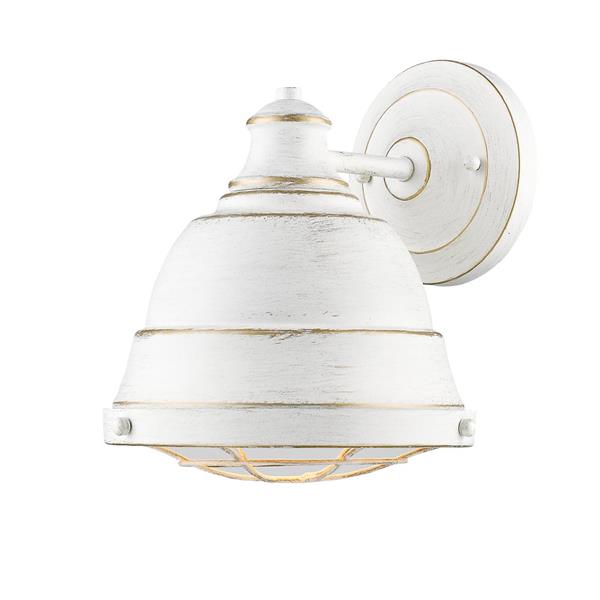 Golden Lighting Bartlett 1 Light Wall Sconce in French White