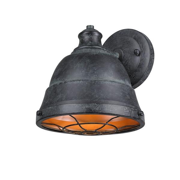 Golden Lighting Bartlett 1 Light Wall Sconce in Black Patina