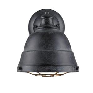 Golden Lighting Bartlett 1 Light Wall Sconce in Black Patina